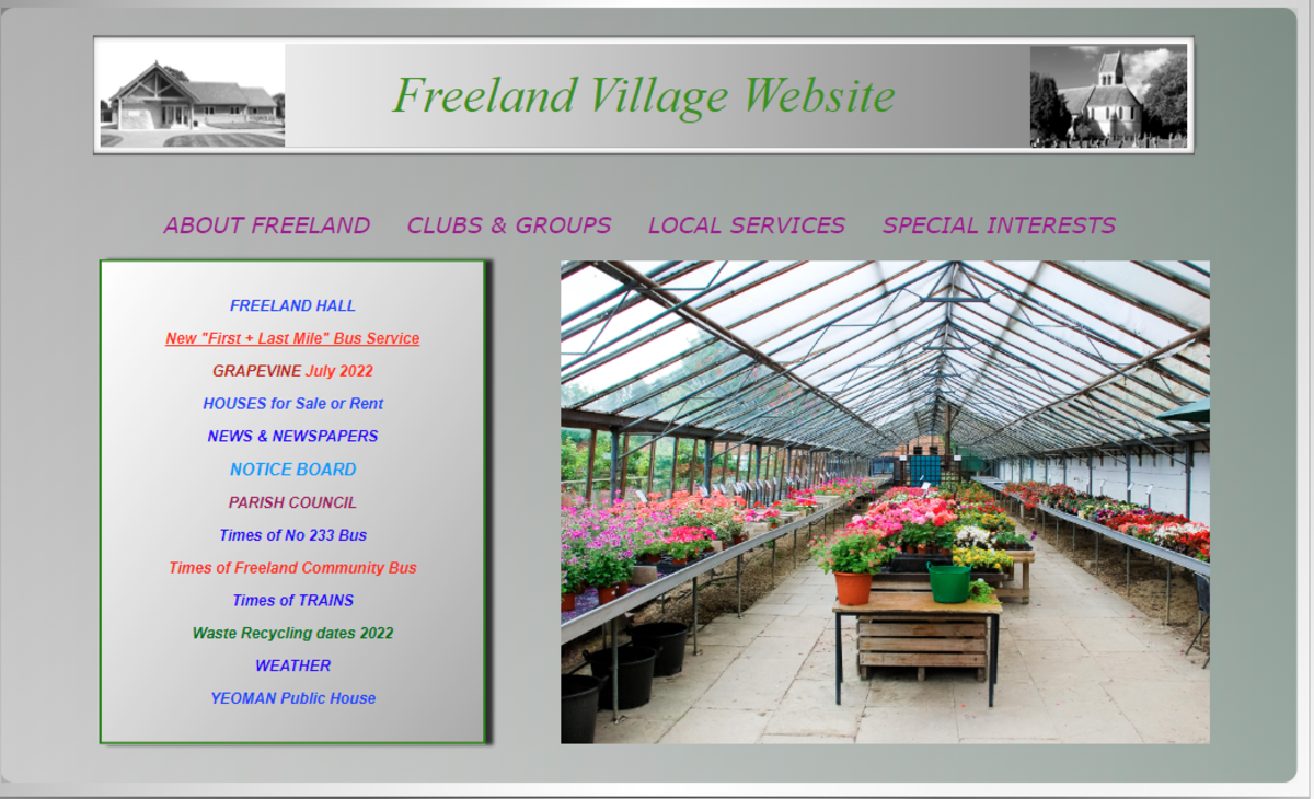 Visit the Freeland village site, packed with local information