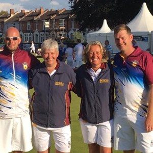 Phil Broughton, S-A and H. Lewis Wall & Jamie HaskinsMixed Fours Qualifiers 2018