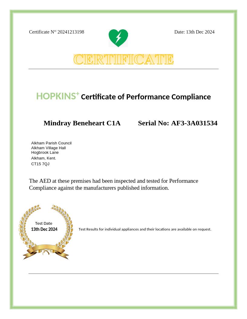 Calibration Certificate