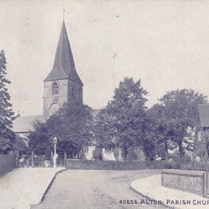Alton Parish Church (St Lawrence Church ) - Postmarked 3.7.1920