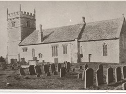 St. Giles Church; view from south-southeast; gravestones, c. 1905