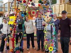 We love a Yarn Bomb at GST. This was a decorated rose arch in the atrium. It was a really beautiful talking point for several weeks.