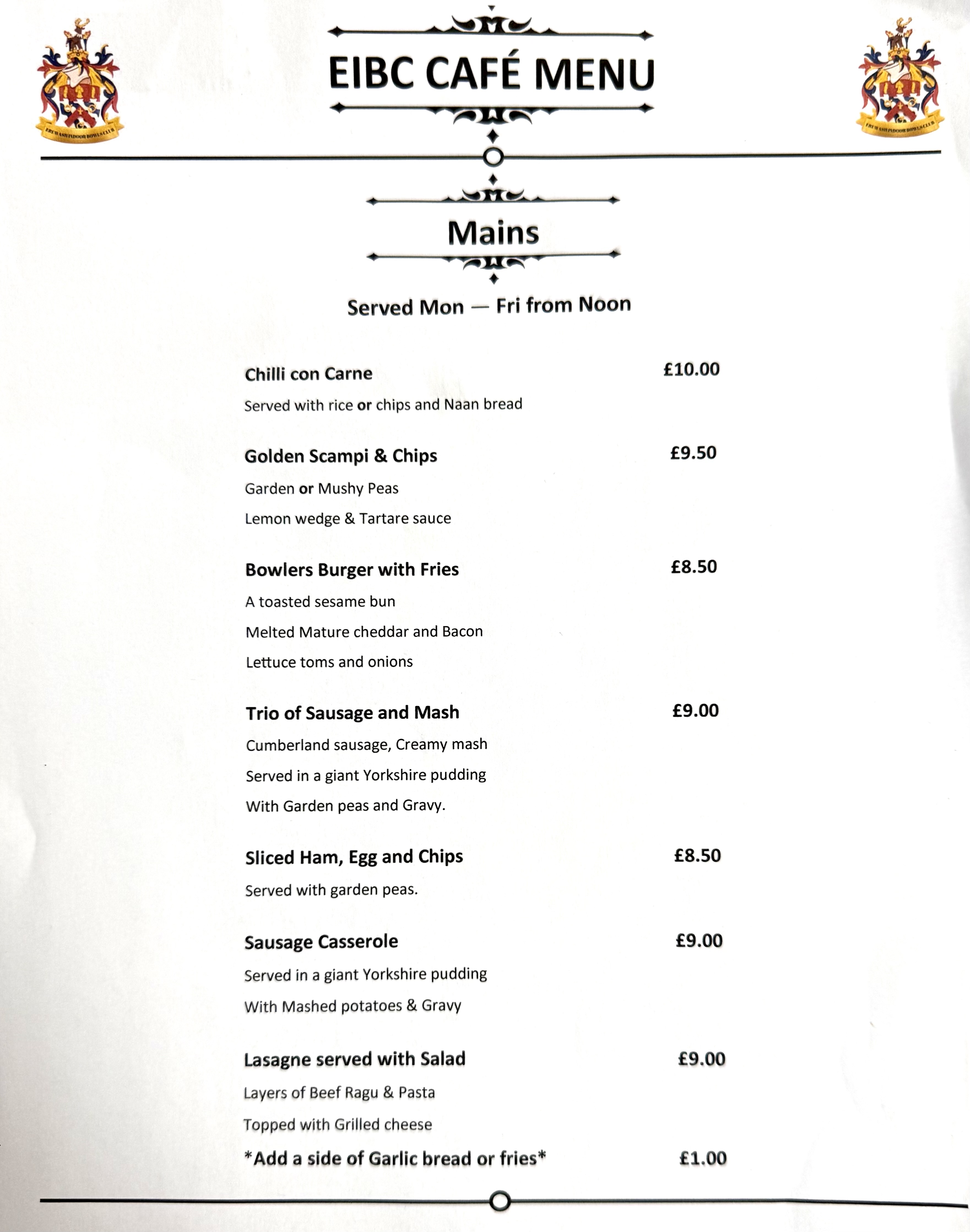 Erewash Indoor Bowls Centre Cafe