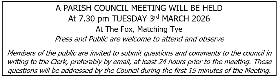 Matching Parish Council February 2026