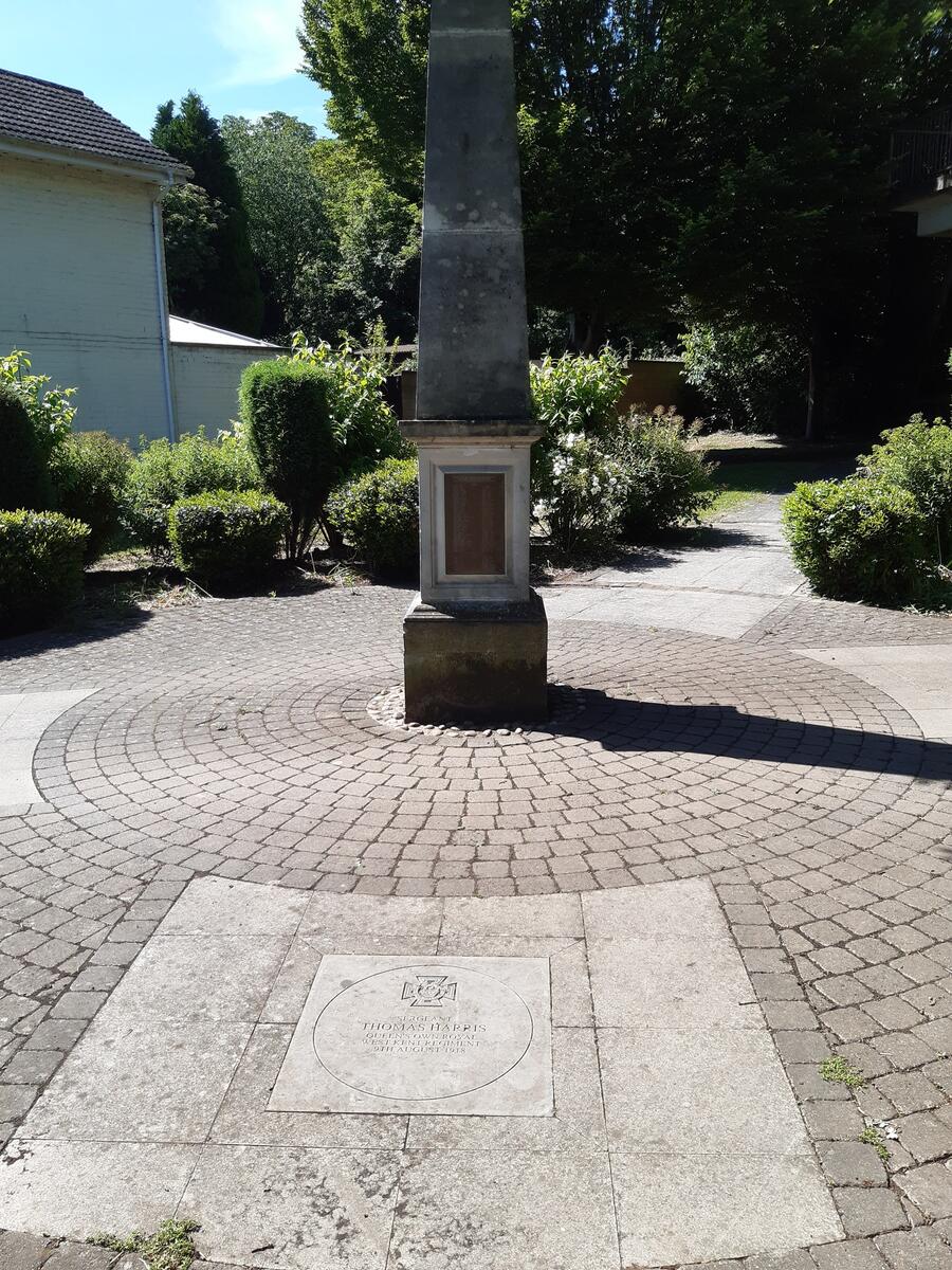 Memorial flagstone at Forge Green Village War Memorial at Halling Bottom