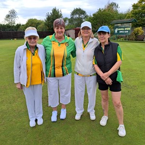 Finalists Ladies Pairs - Sue Lemon, Sue Moore, Anne Spaulding & Lara Higgins