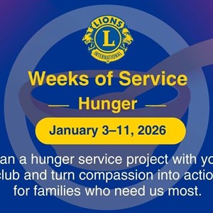 Crewe Lions Club Supporting hunger awareness week
