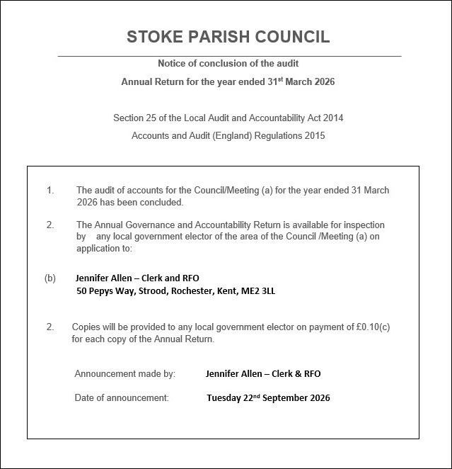 Stoke Parish Council (Kent) Home
