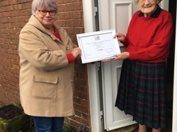 2020 70th year award to Sadie Bell