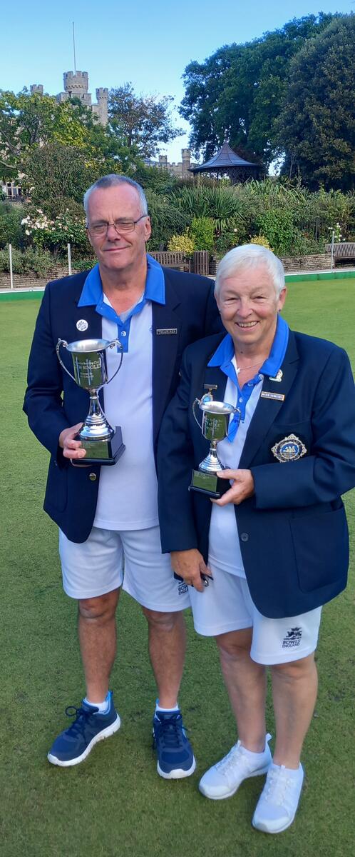 Club Singles winner Gareth Porter and runner up, Maggie Porter