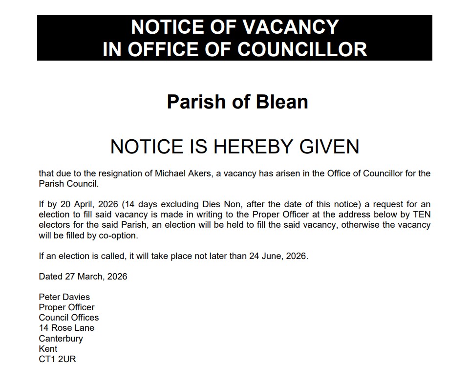 Blean Parish Council Home