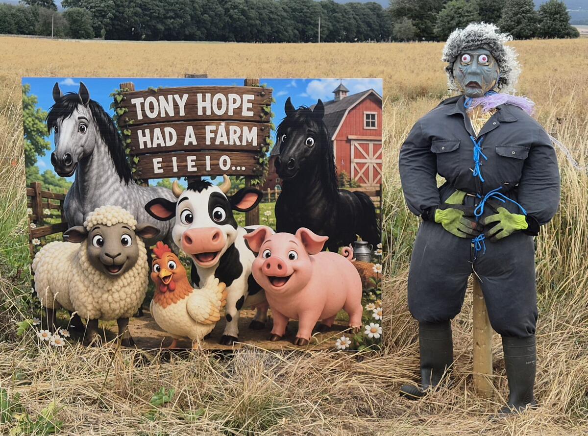 Tony Hope had a farm eieio