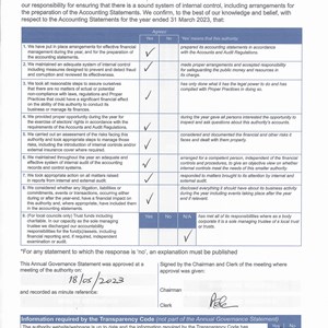 Asenby Parish Council End of Year Documents