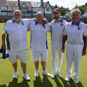 Mens Pairs  Winners Keith Carter (left) & Mark Perry (left centre)  Runners up  Sam Feist (right centre)  Jeff Doerr (right)