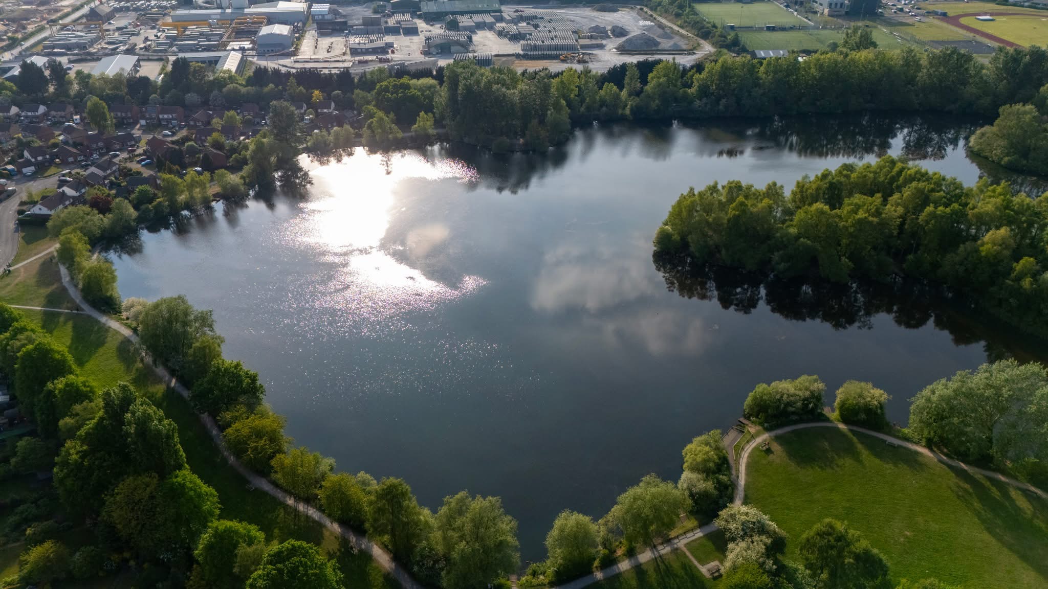 Aerial photograph of Balderton Lake