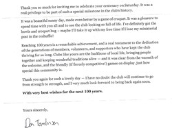 Letter from Dan Tomlinson MP