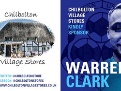 Overton United FC would like to thank Chilbolton Post Office & Stores for their support in proudly sponsoring Warren Clark for this season