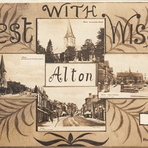 With Best Wishes Alton - Postmarked 24.12.1908