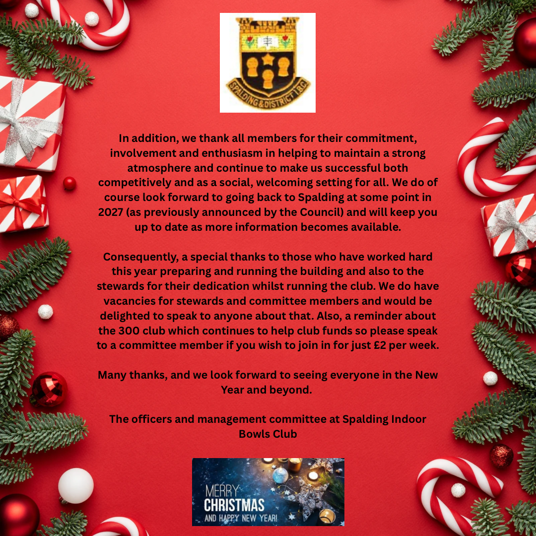 Spalding Indoor Bowls Club Home