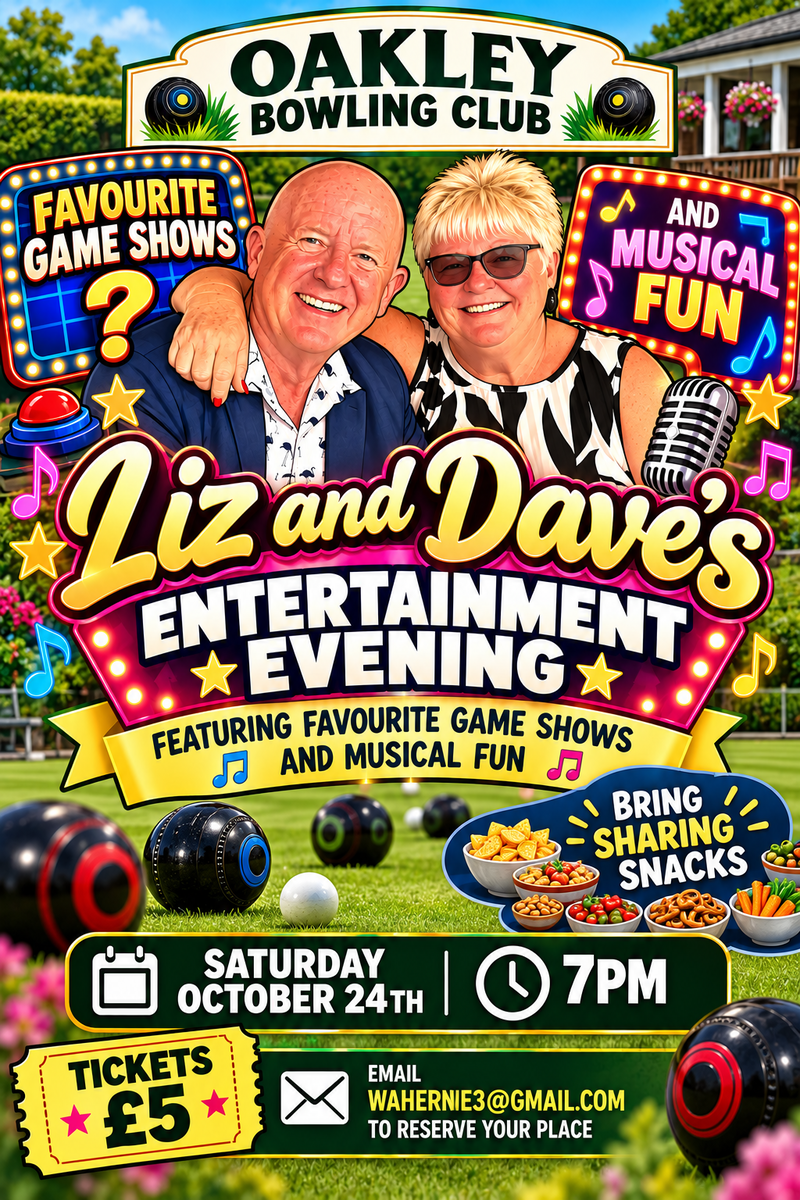 Oakley Bowling Club Social Events Calendar