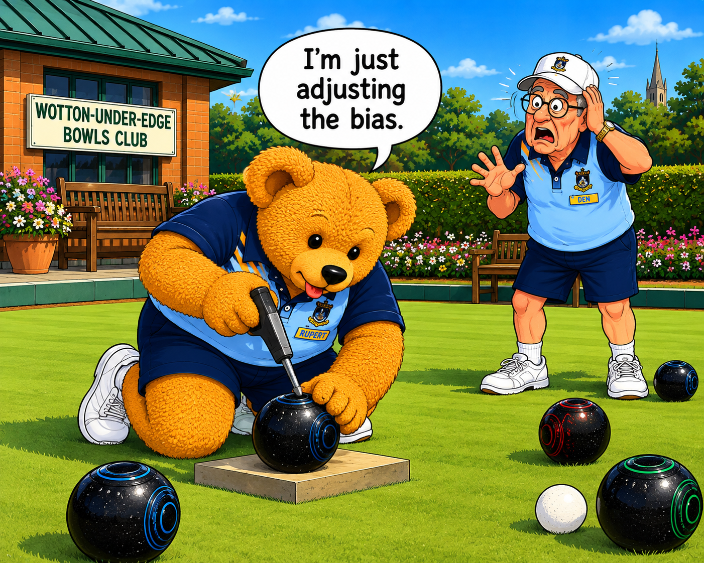 Wotton Bowls Club Rupert the Bowling Bear #3