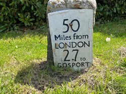 Farringdon Milestone on the A32