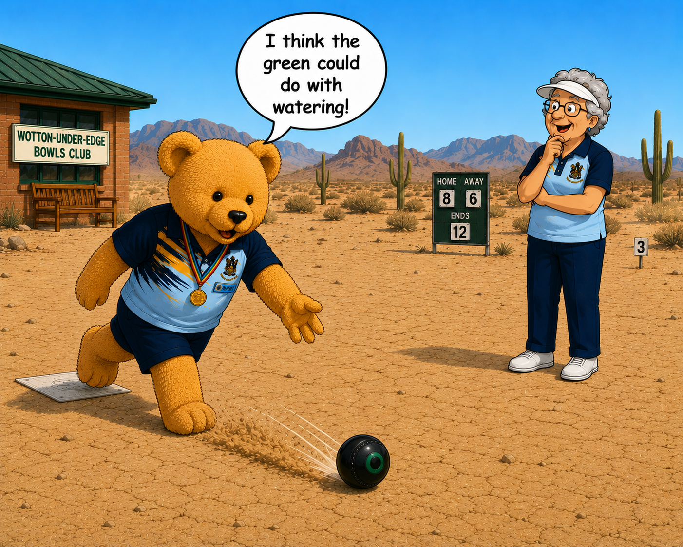 Wotton Bowls Club Rupert the Bowling Bear
