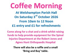 Welshampton & Lyneal Parish Hall Coffee Mornings
