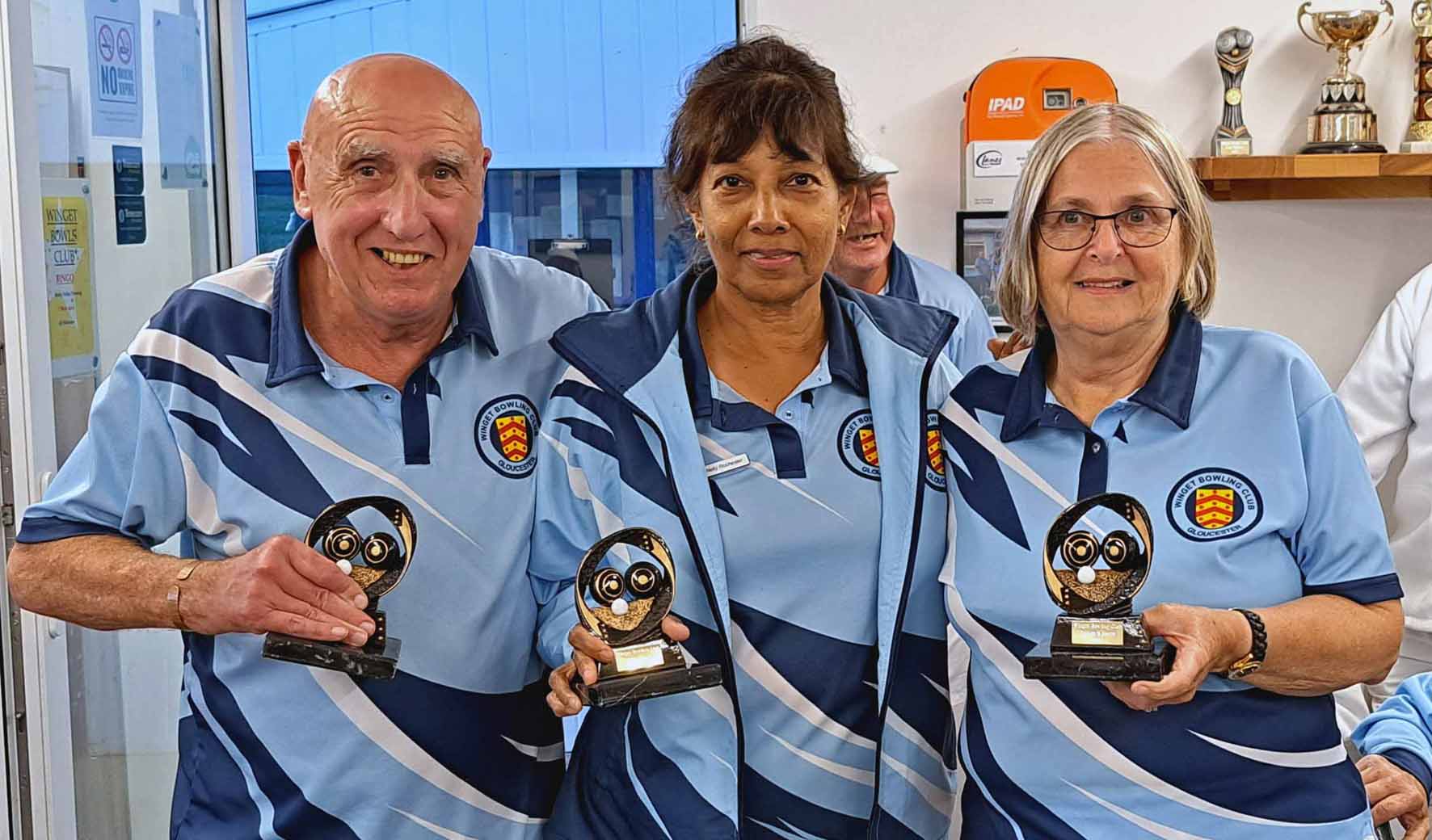 John Smart, Nelly Rochester and Yvonne Anderson-Foss won the Triples