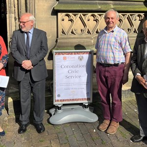 At the Parish Church for the Coronation Service