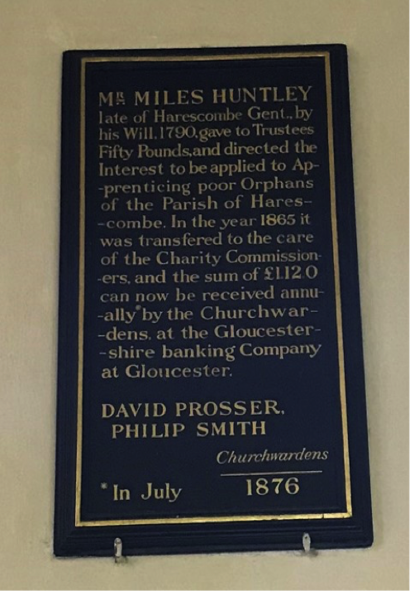 Harescombe Parish Council Charity History - Miles Huntley