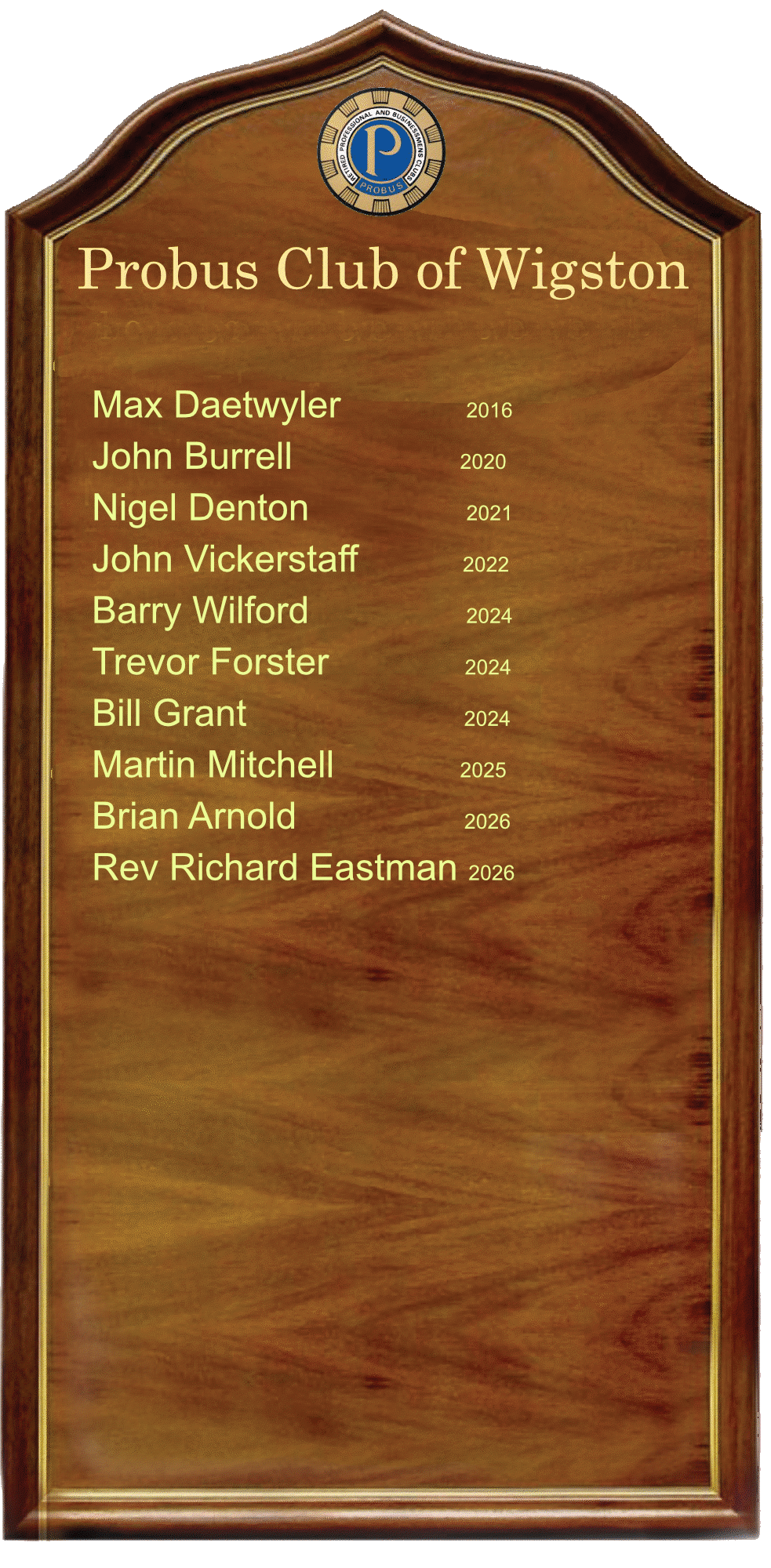 Probus Club of Wigston In Memorium...