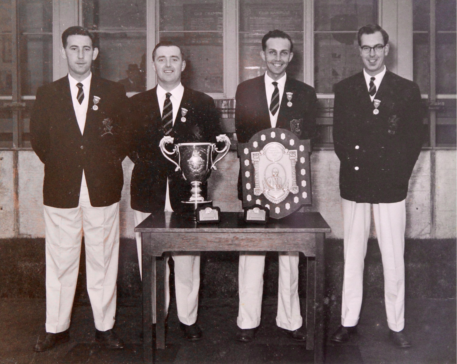 British Isles and Welsh Fours Winners 1963     From left to right: G Humphries, R. Thomas, J.A. Morgan & J.R. Evans