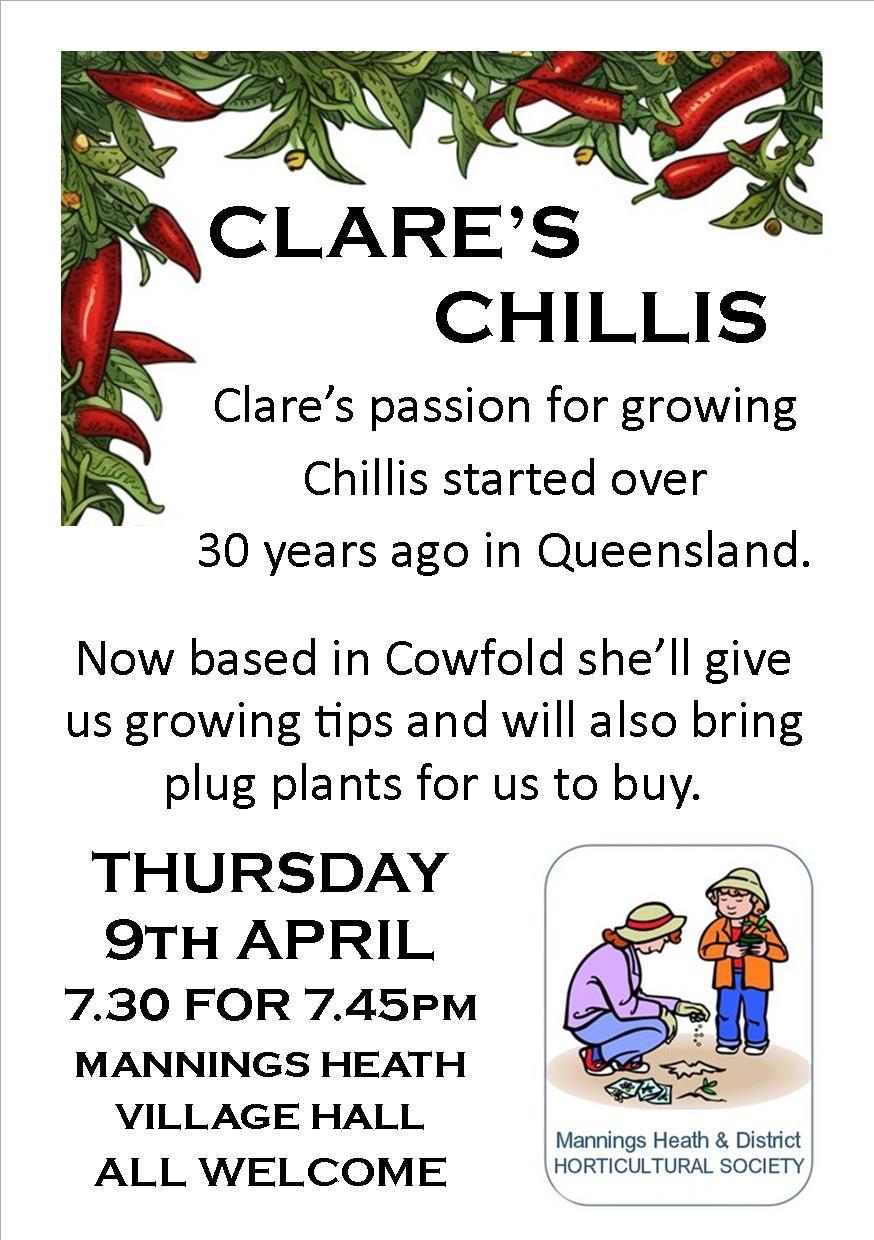 April talk on Clare's Chillies
