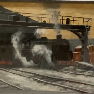 'Winter Departure' Oil on Paper by Mike Banton