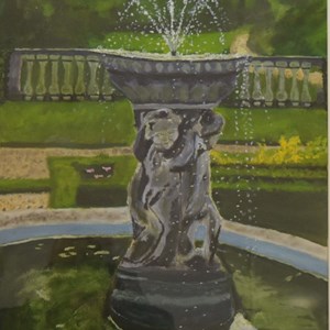 'Fountain of Dreams' Acrylic and Oil by Christine Lockley