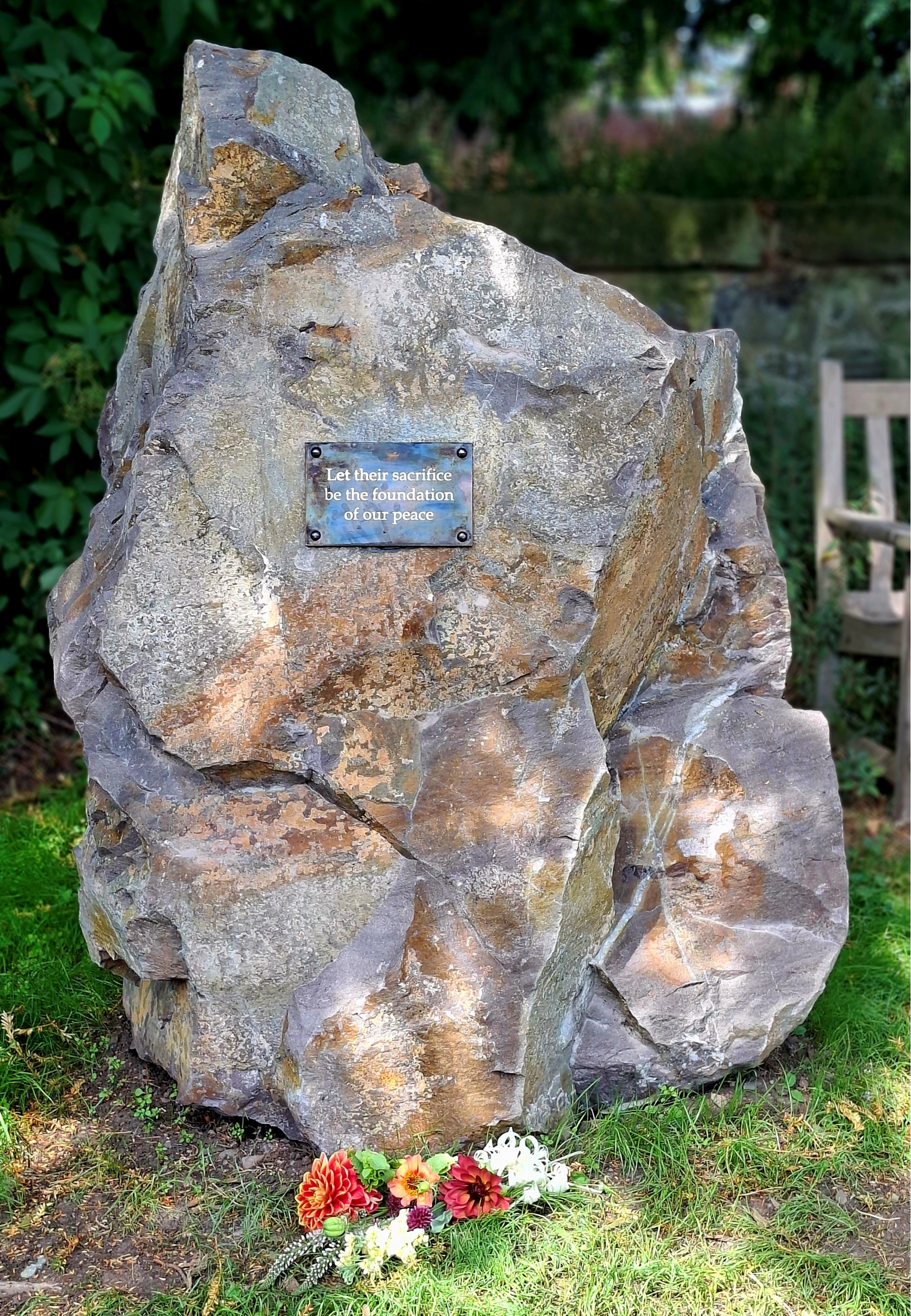 The new war memorial by the church