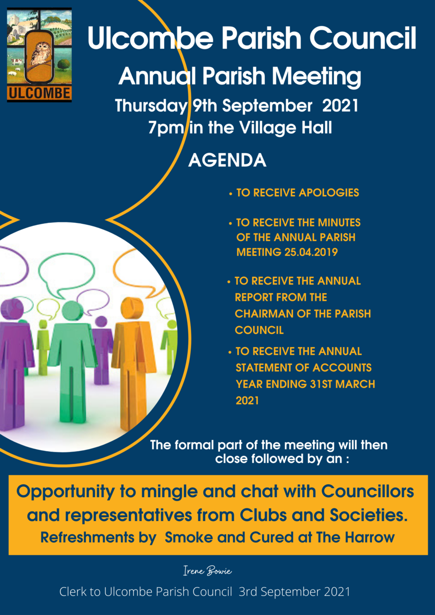 Annual Meeting of the Parish 9th September 2021