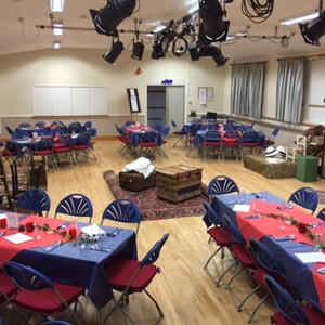 Set up for Theatre Supper Evening