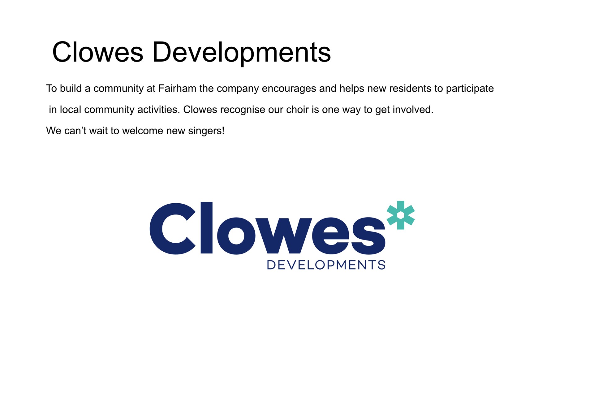 Ruddington and District Choral Society Sponsors