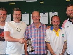 Winners Dan, Sam, Dave & Mark with Tournament organiser John