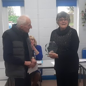 L/R | NY Cllr D Jeffels | Cllr L Wallis, Chairman, Seamer PC (seated) | Mrs J Donovan (2026-27 Recipient)