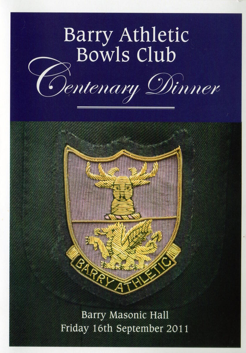 Club Centenary Dinner Programme 2011