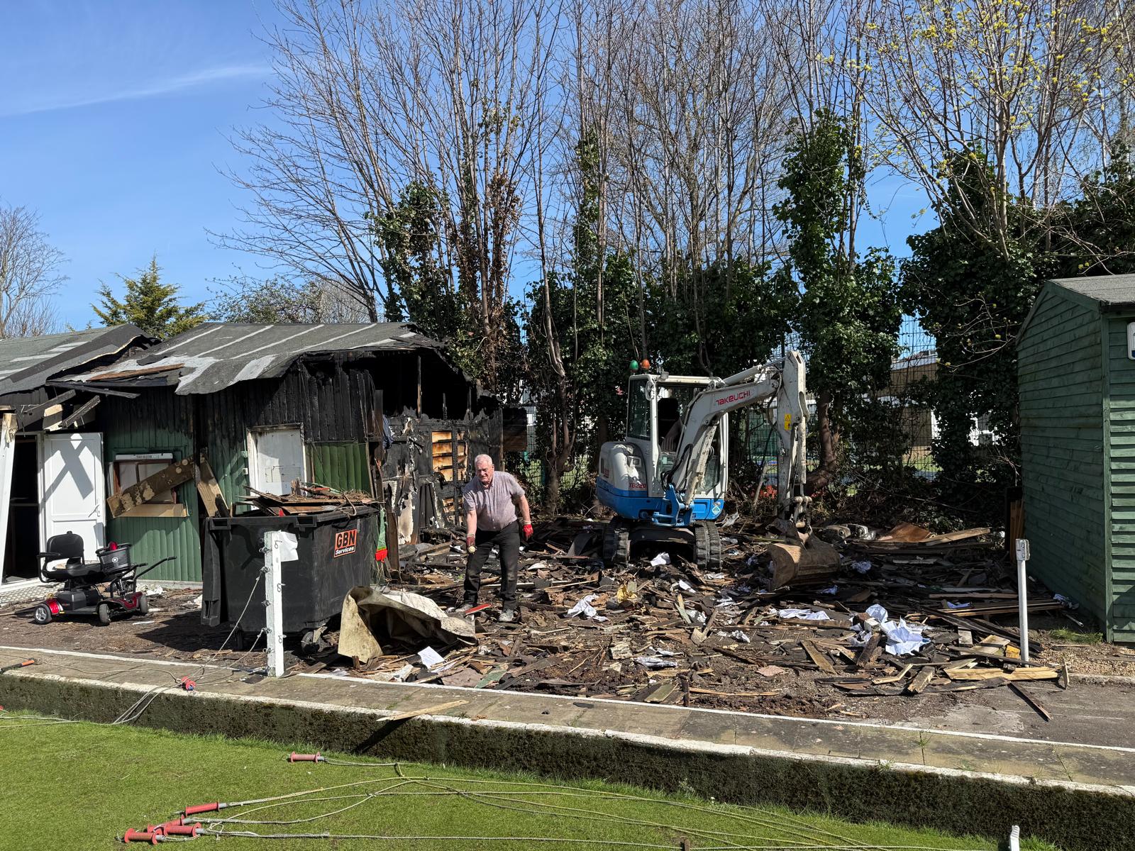 clearing the debris