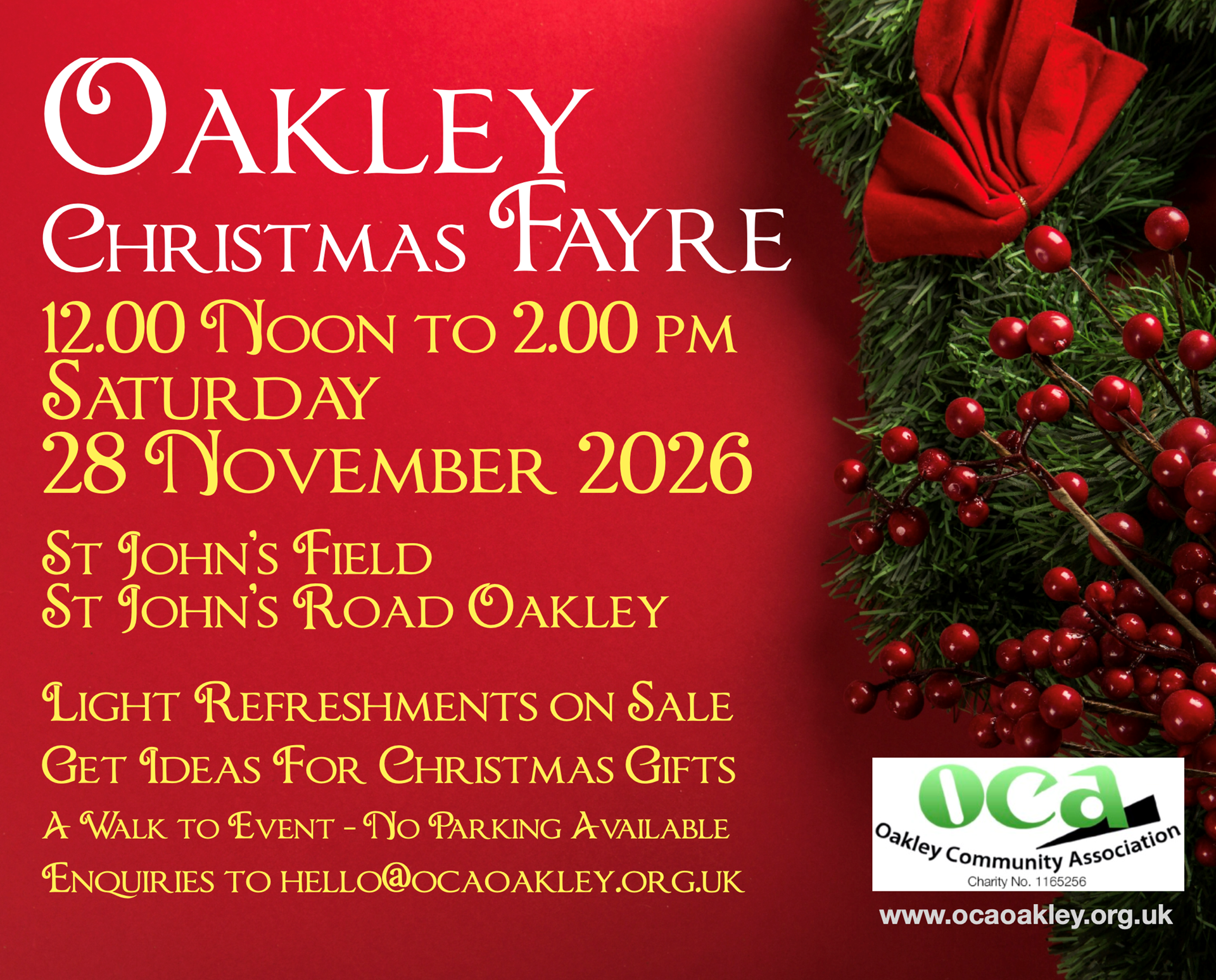 2026 Christmas Fayre poster