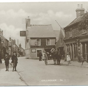 Collingham High Street at the turn of the 20th C