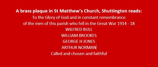 Shuttington and Alvecote Parish Council World War One
