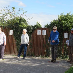 A bright sunny afternoon, ideal for a game of petanque.