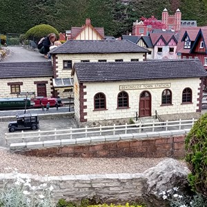 The train approaching the station