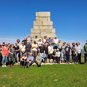 39 walkers plus one dog - friends old and new. Fantastic weather added to the day and such a beautiful, scenic route from Ventnor Golf Course and along the Stenbury Trail back to Godshill.